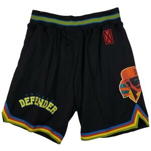 Hebru Brantley Mitchell & Ness Large Jersey Shorts Embroidery Art‎ Black NWT